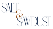 Logo of 'Salt & Sawdust' with a stylized 'S' on a white background