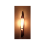 Wooden wall lamp with a warm glow